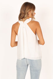 TOPS @Jilly Halter Top - Off White