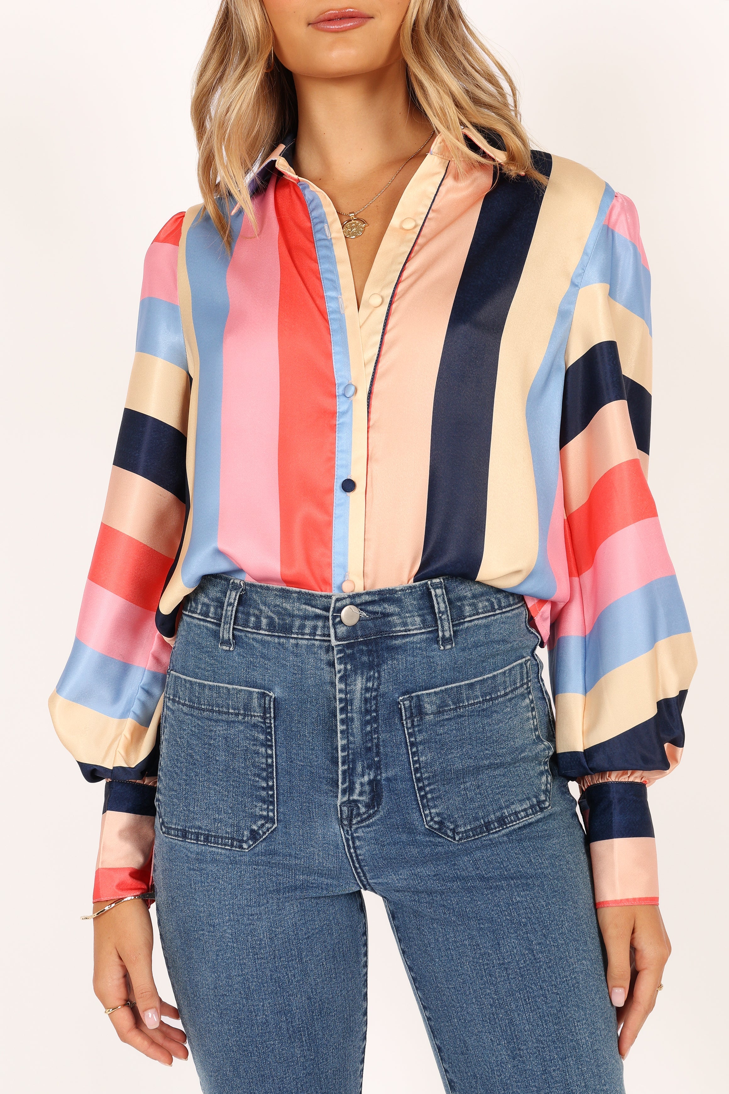 TOPS @Kimmy Shirt - Multi Stripe (waiting on bulk)