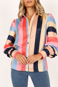 TOPS @Kimmy Shirt - Multi Stripe (waiting on bulk)