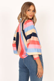 TOPS @Kimmy Shirt - Multi Stripe (waiting on bulk)