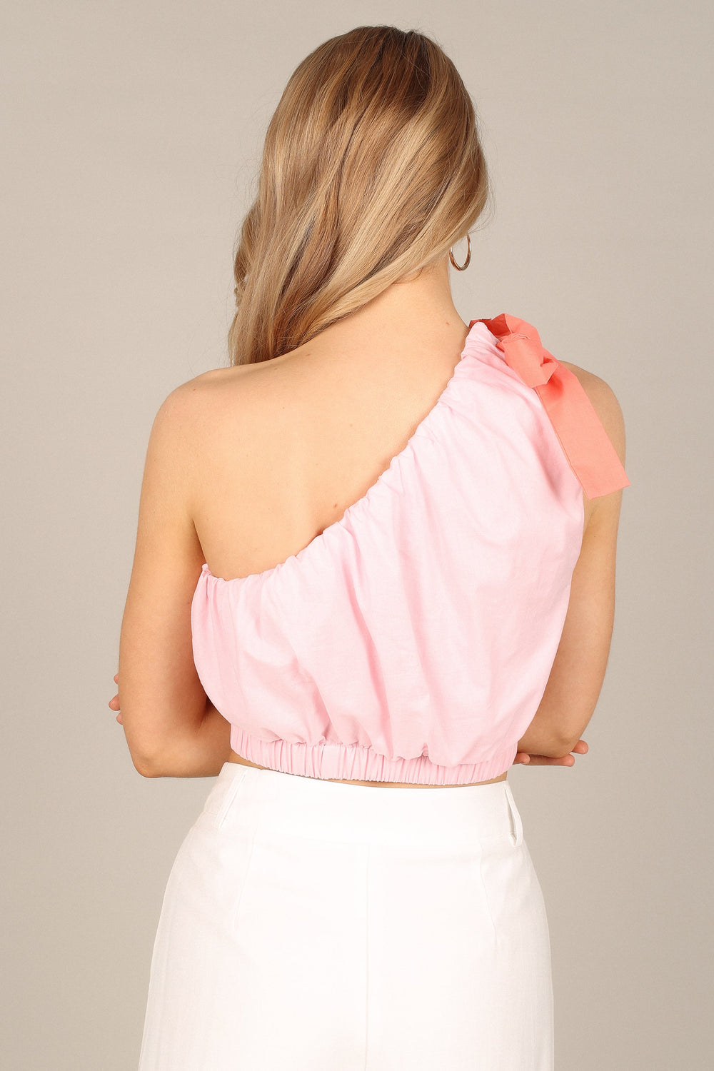TOPS @Nelly One Shoulder Top - Pink