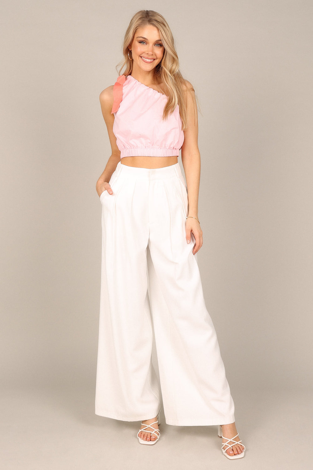 TOPS @Nelly One Shoulder Top - Pink