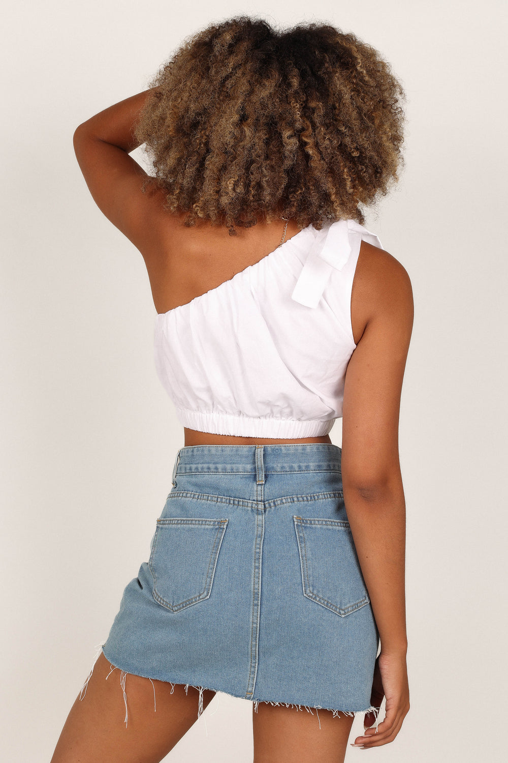TOPS Nelly One Shoulder Top - White
