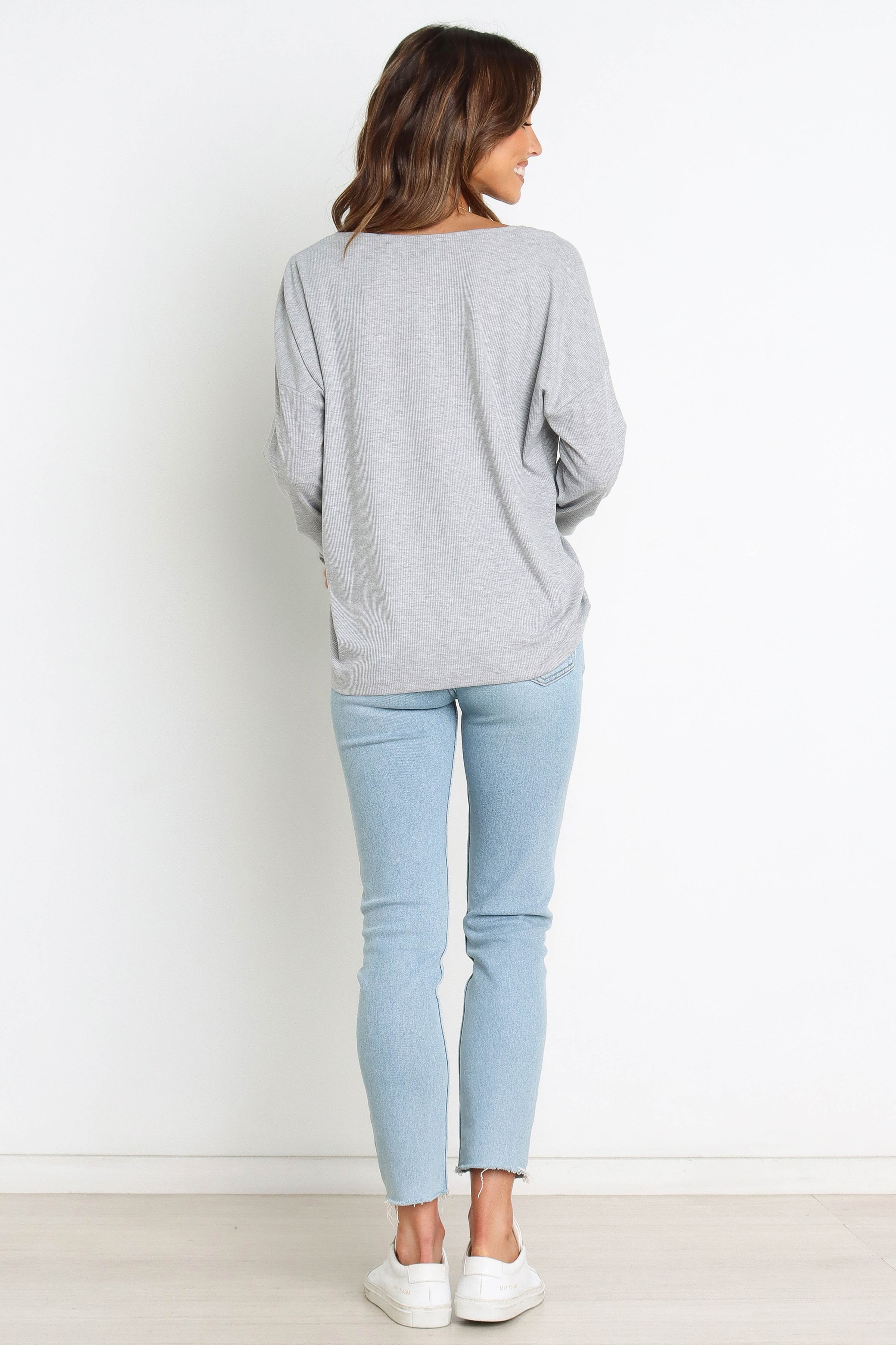 TOPS @Peachy Top - Grey