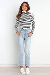 TOPS @Simmy Top - Black Stripe (waiting on bulk)