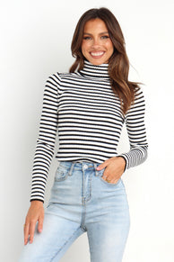TOPS @Simmy Top - Black Stripe (waiting on bulk)