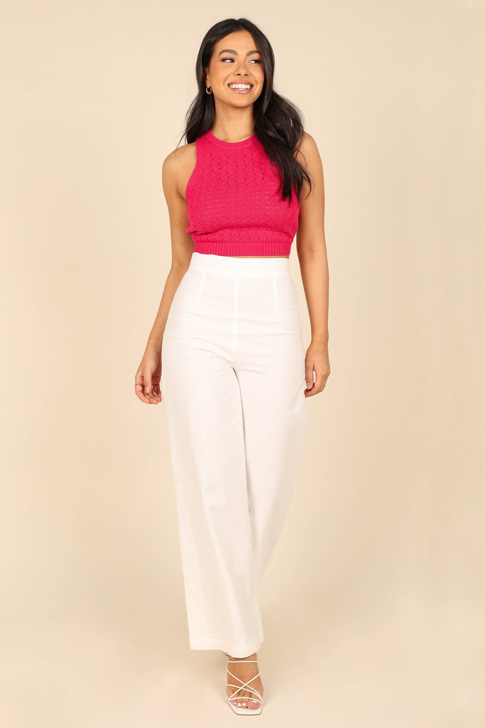 TOPS Sole Crochet Cropped Top - Berry