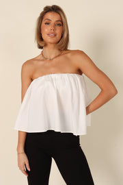 TOPS @Veronica Strapless Top - Ivory