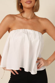 TOPS @Veronica Strapless Top - Ivory