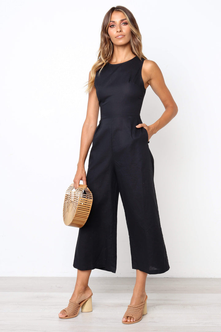 Ester Jumpsuit - Black - Petal & Pup